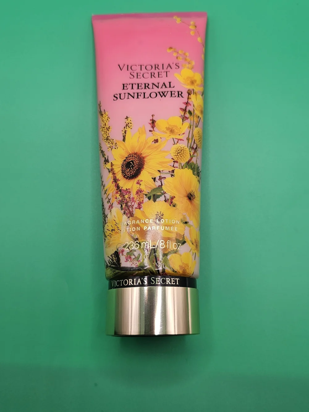 Victoria's Secret Eternal Sunflower Lotion - Pink & Yellow Floral Tube
